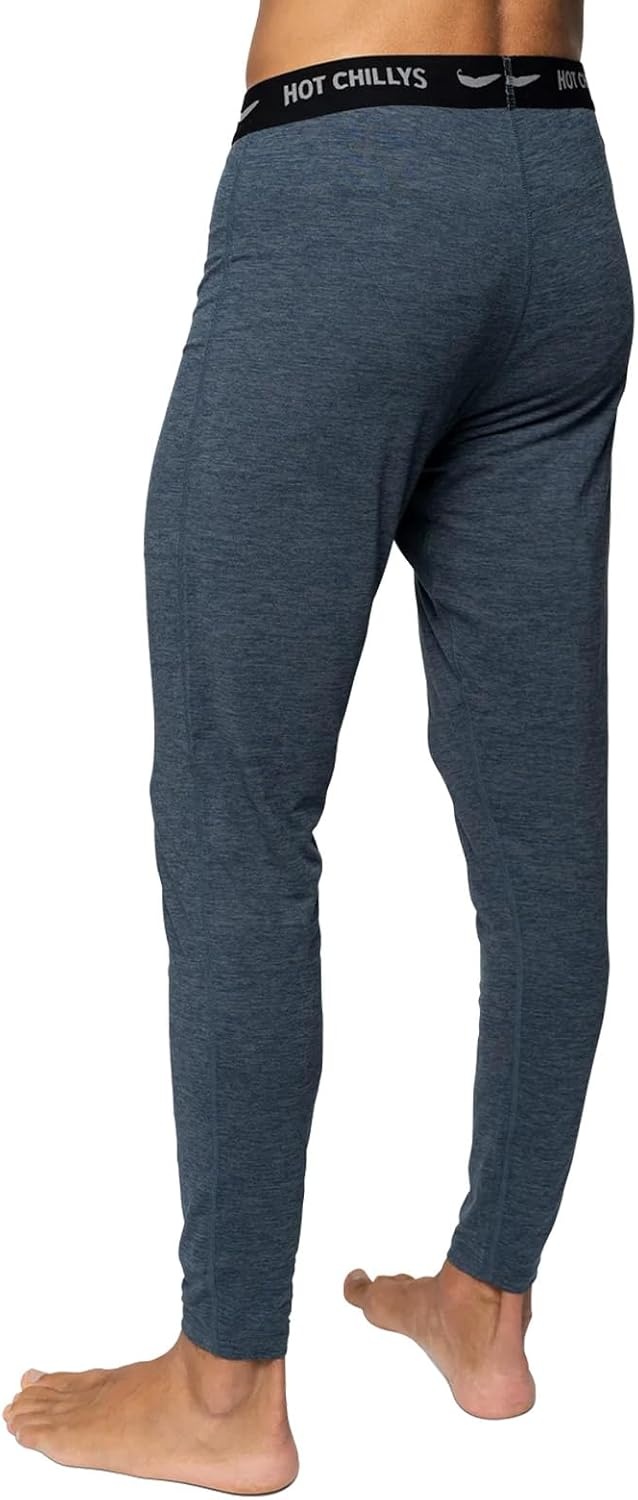 image:imageHot Chillys Mens ClimaTek Base Layer Bottoms Breathable MoistureWicking QuickDrying Relaxed Fit Thermal UnderwearNightfall Heather