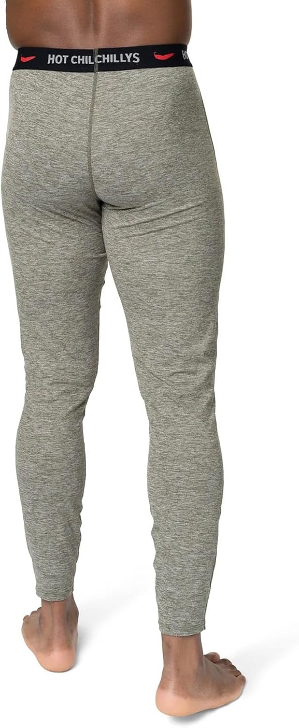 image:imageHot Chillys Mens ClimaTek Base Layer Bottoms Breathable MoistureWicking QuickDrying Relaxed Fit Thermal UnderwearOd Heather