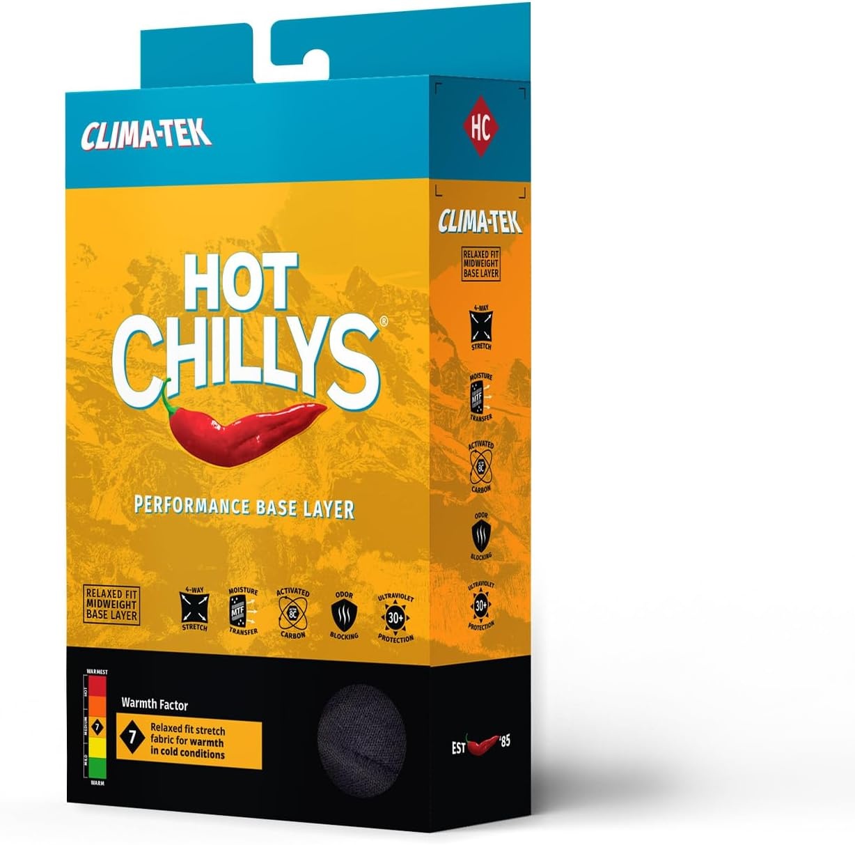 image:imageHot Chillys Mens ClimaTek Base Layer Bottoms Breathable MoistureWicking QuickDrying Relaxed Fit Thermal UnderwearRedwood Heather