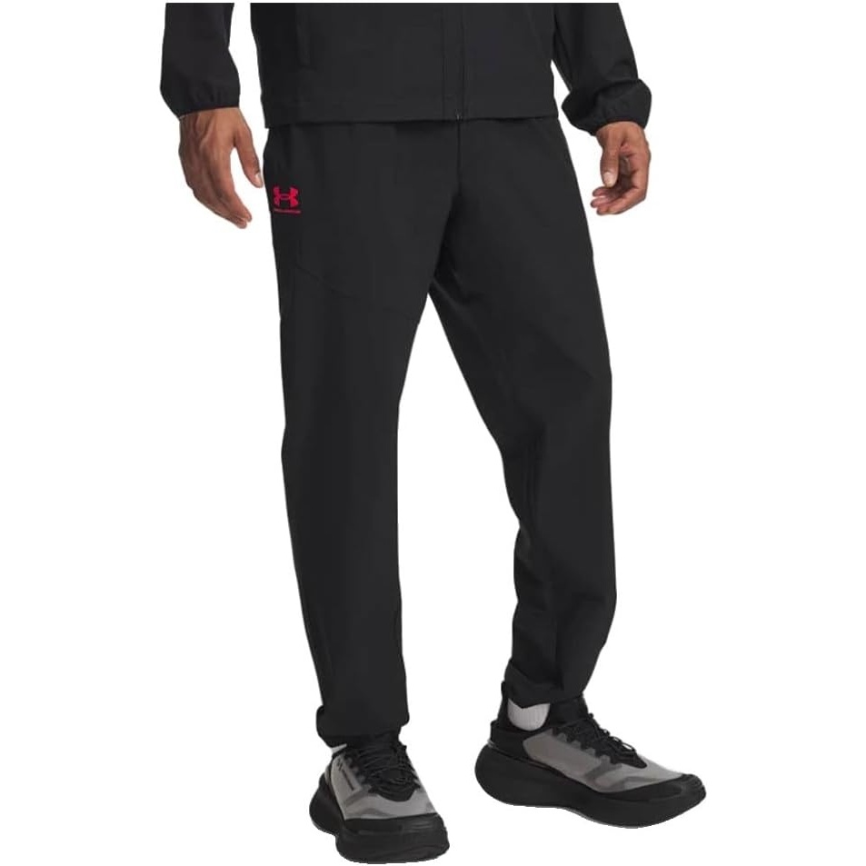 image:imageUnder Armour Mens Vibe Woven JoggersBlackRacer Red