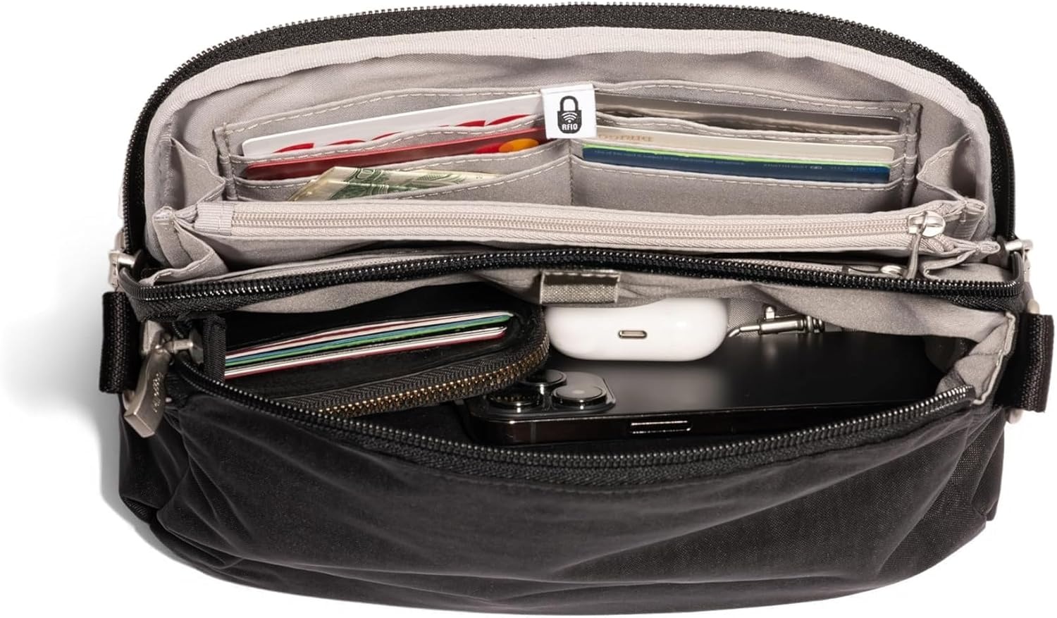 image:imageBaggallini Coastal Flip Lock CrossbodyBlack
