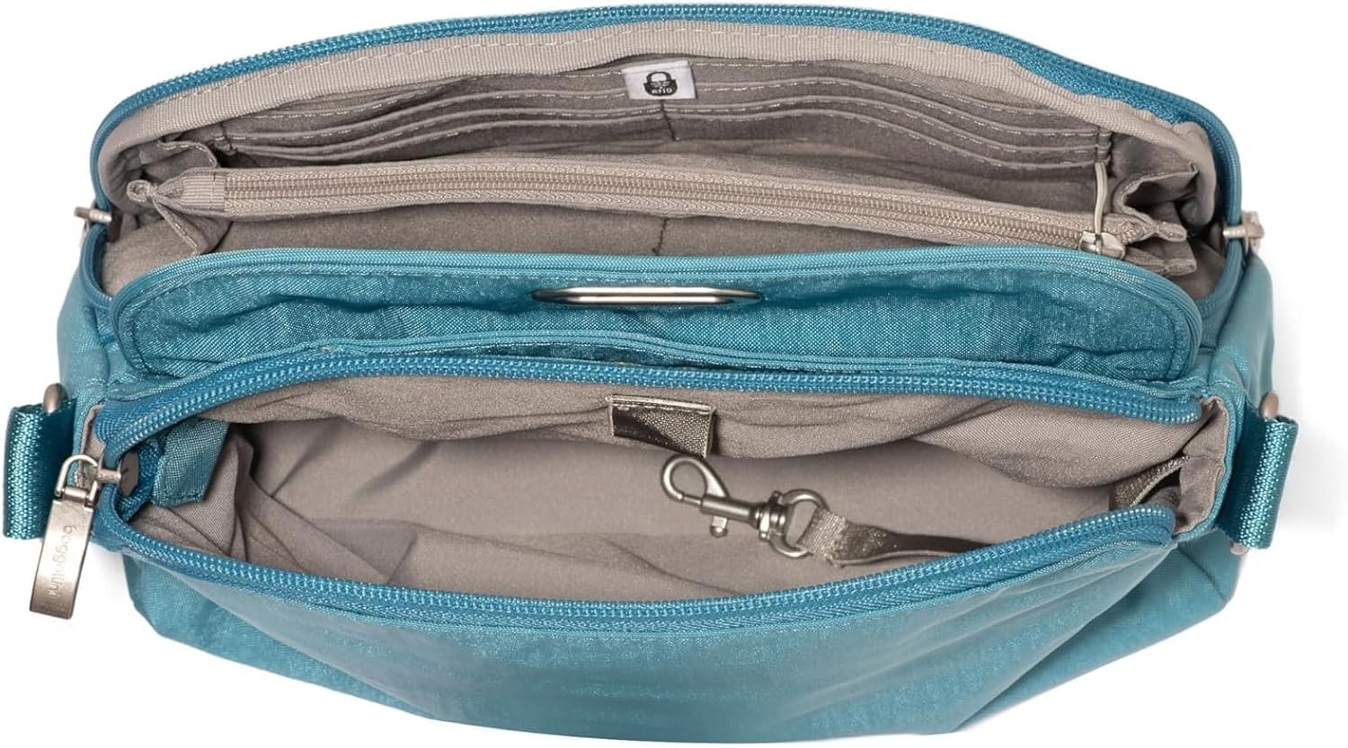 image:imageBaggallini Coastal Flip Lock CrossbodySeaside Blue