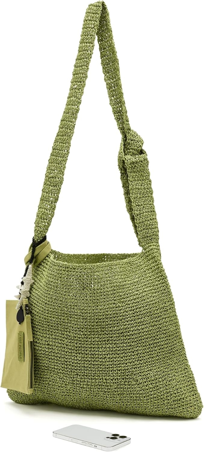 image:imageFree People Womens Coastal Crush Straw ToteMatcha