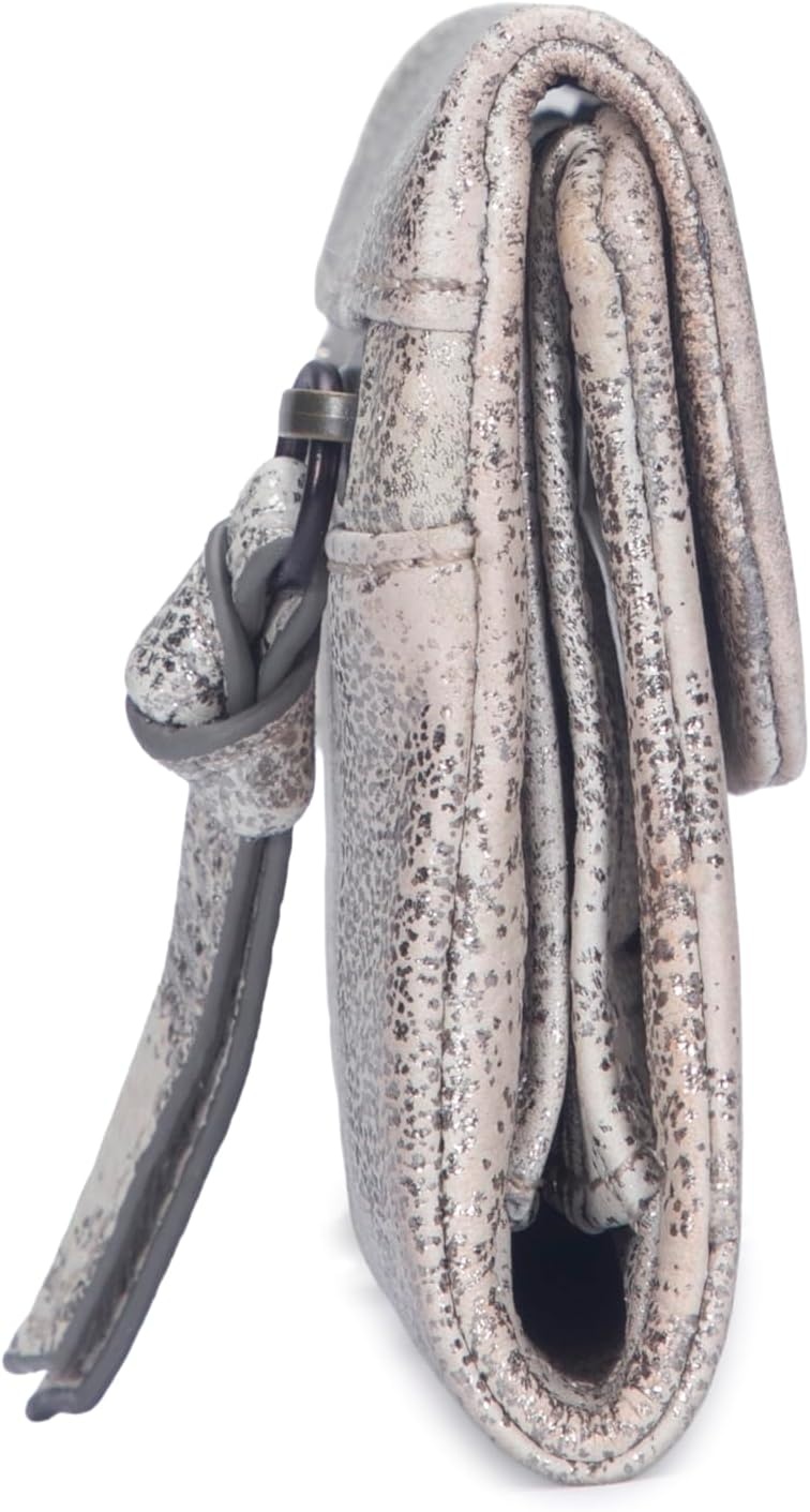 image:imageFrye Womens Nora Knotted Small WalletCream Metallic