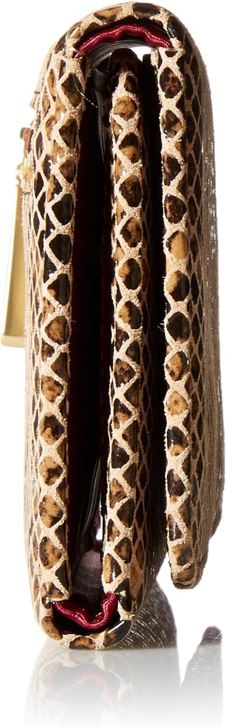 image:imageHOBO Jill Trifold Leather Wallet for Women Snap ClosureAutumn Python