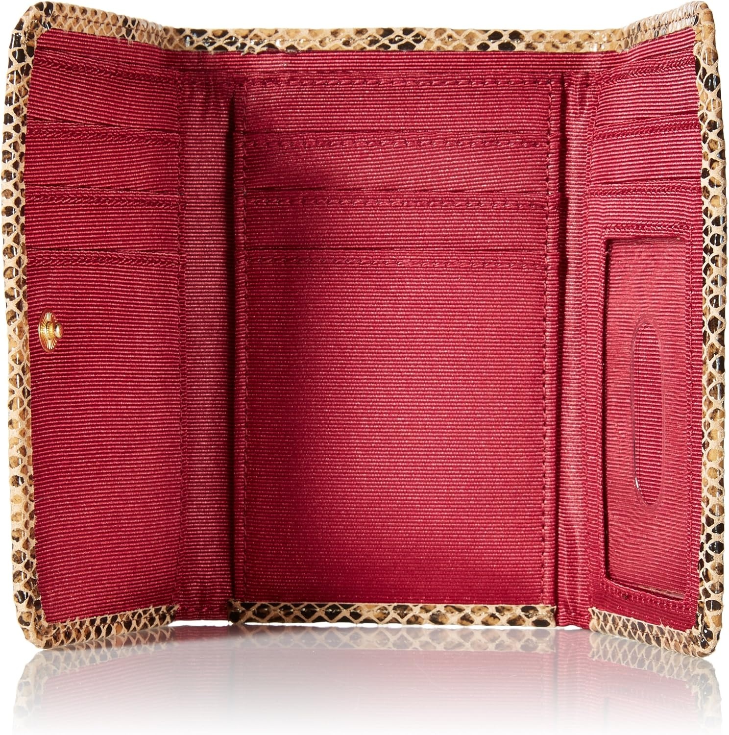 image:imageHOBO Jill Trifold Leather Wallet for Women Snap ClosureAutumn Python