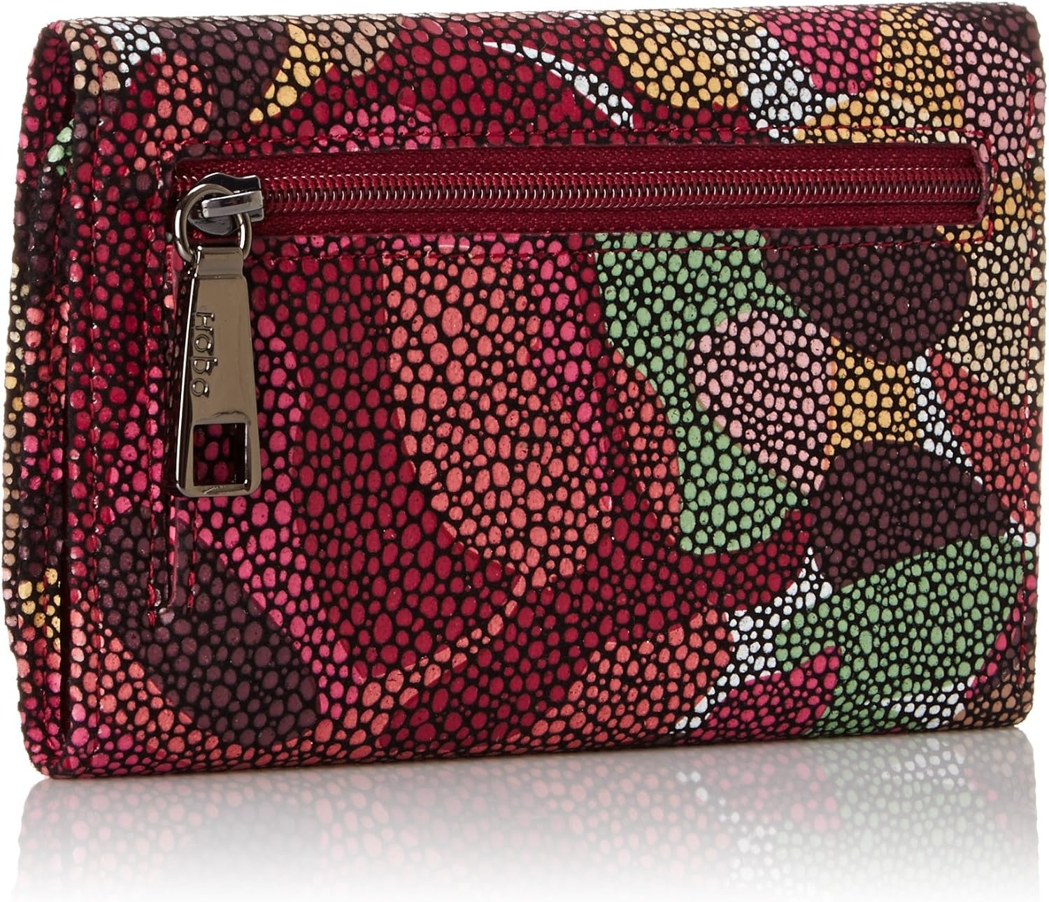 image:imageHOBO Jill Trifold Leather Wallet for Women Snap ClosureFall Foliage