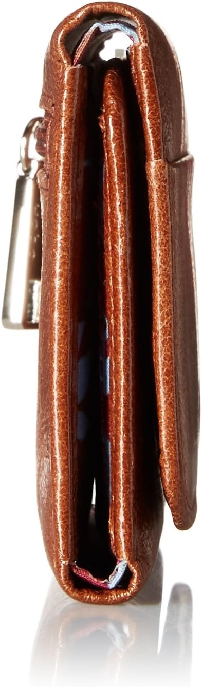 image:imageHOBO Jill Trifold Leather Wallet for Women Snap ClosureRusset