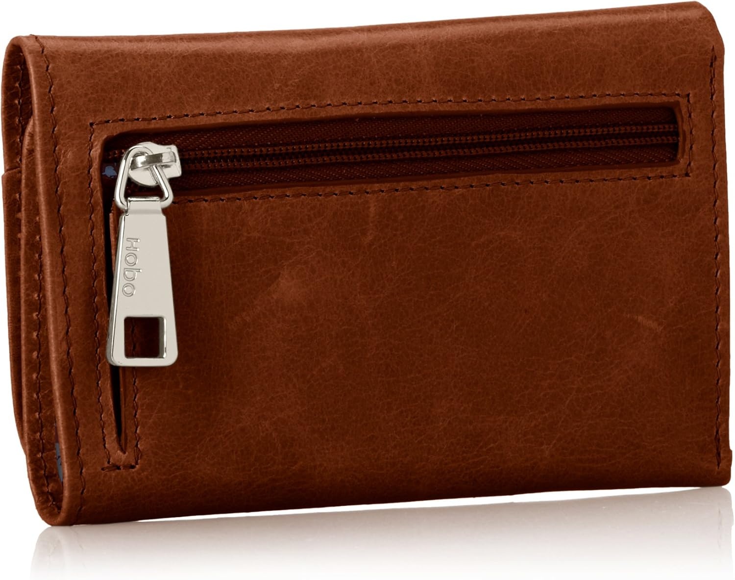 image:imageHOBO Jill Trifold Leather Wallet for Women Snap ClosureRusset