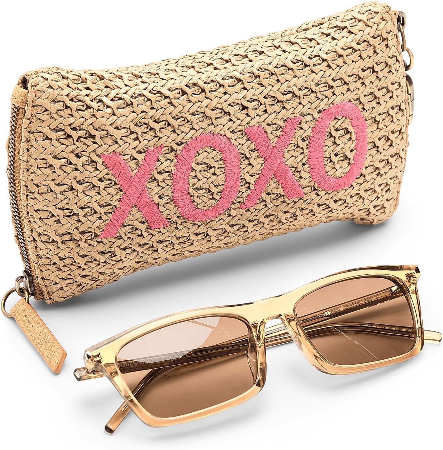 image:imageHOBO Womens Spark Double Eyeglass CaseMeadow Woven Straw