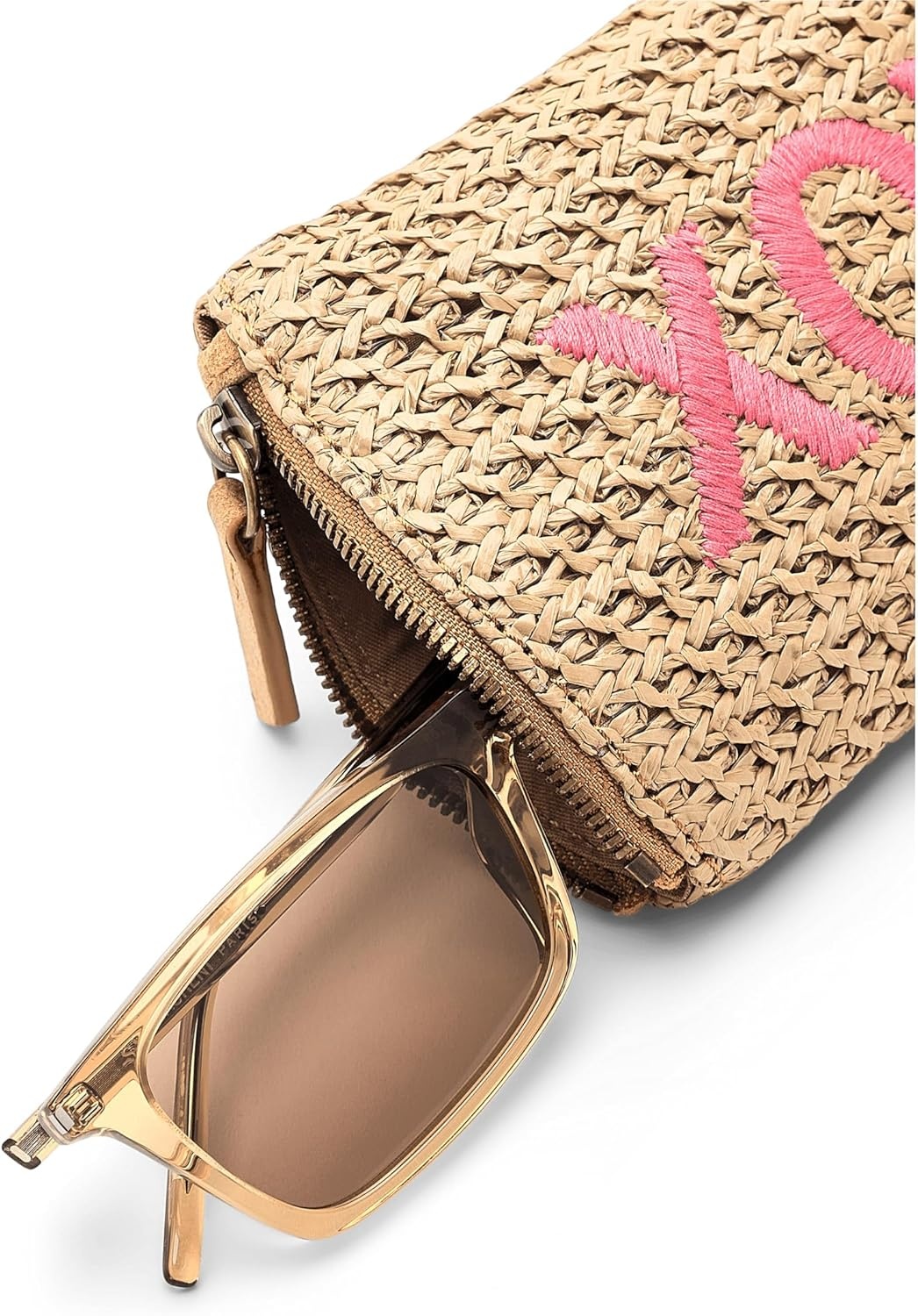 image:imageHOBO Womens Spark Double Eyeglass CaseMeadow Woven Straw