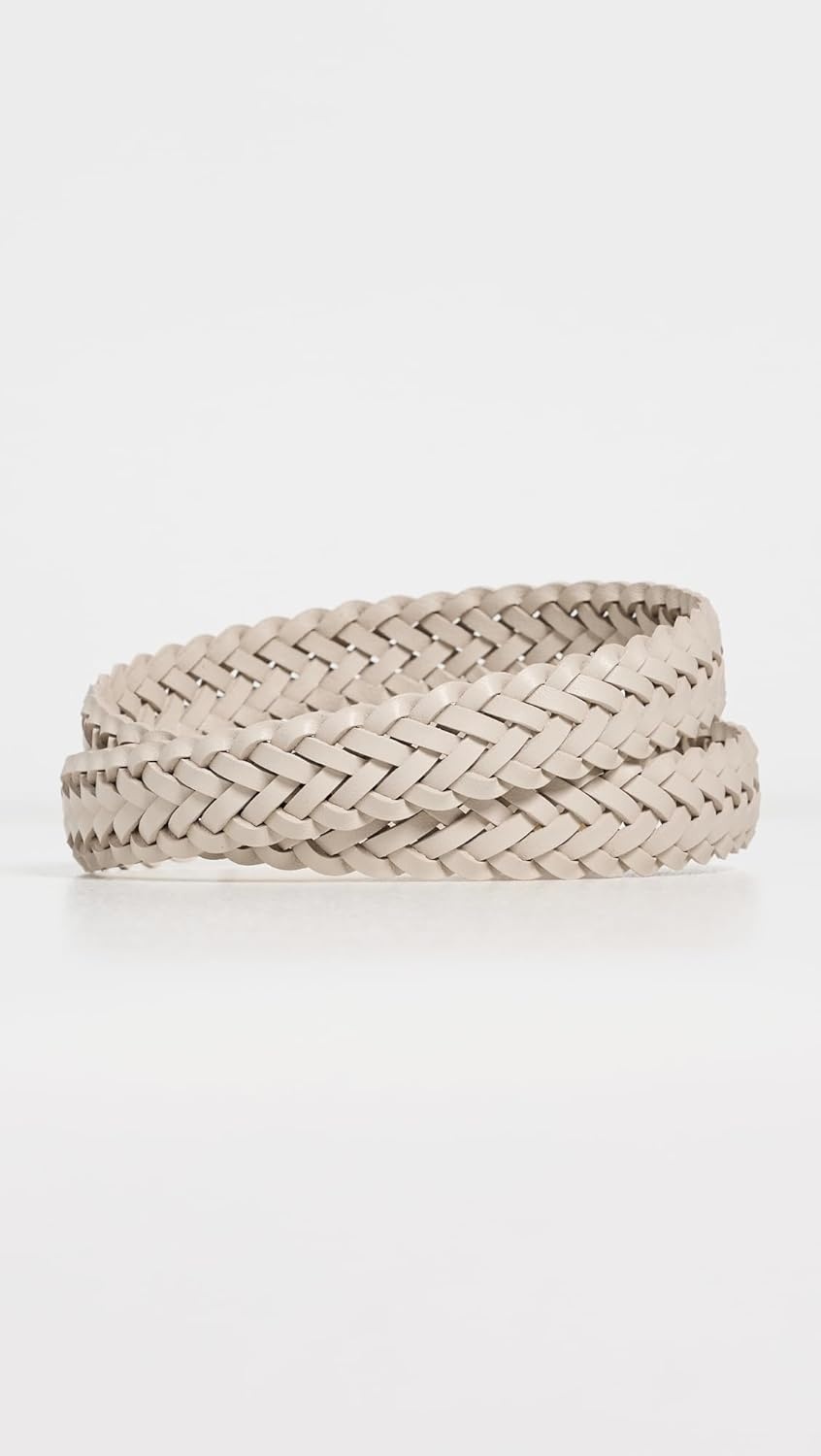 image:imageMadewell Womens Lucie Domed Buckle Belt In Woven LeatherVintage Muslin