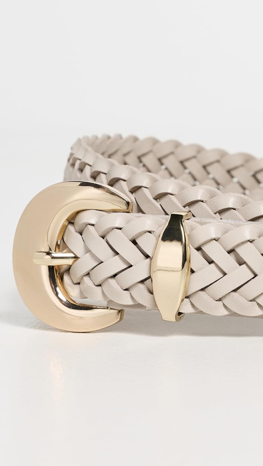 image:imageMadewell Womens Lucie Domed Buckle Belt In Woven LeatherVintage Muslin