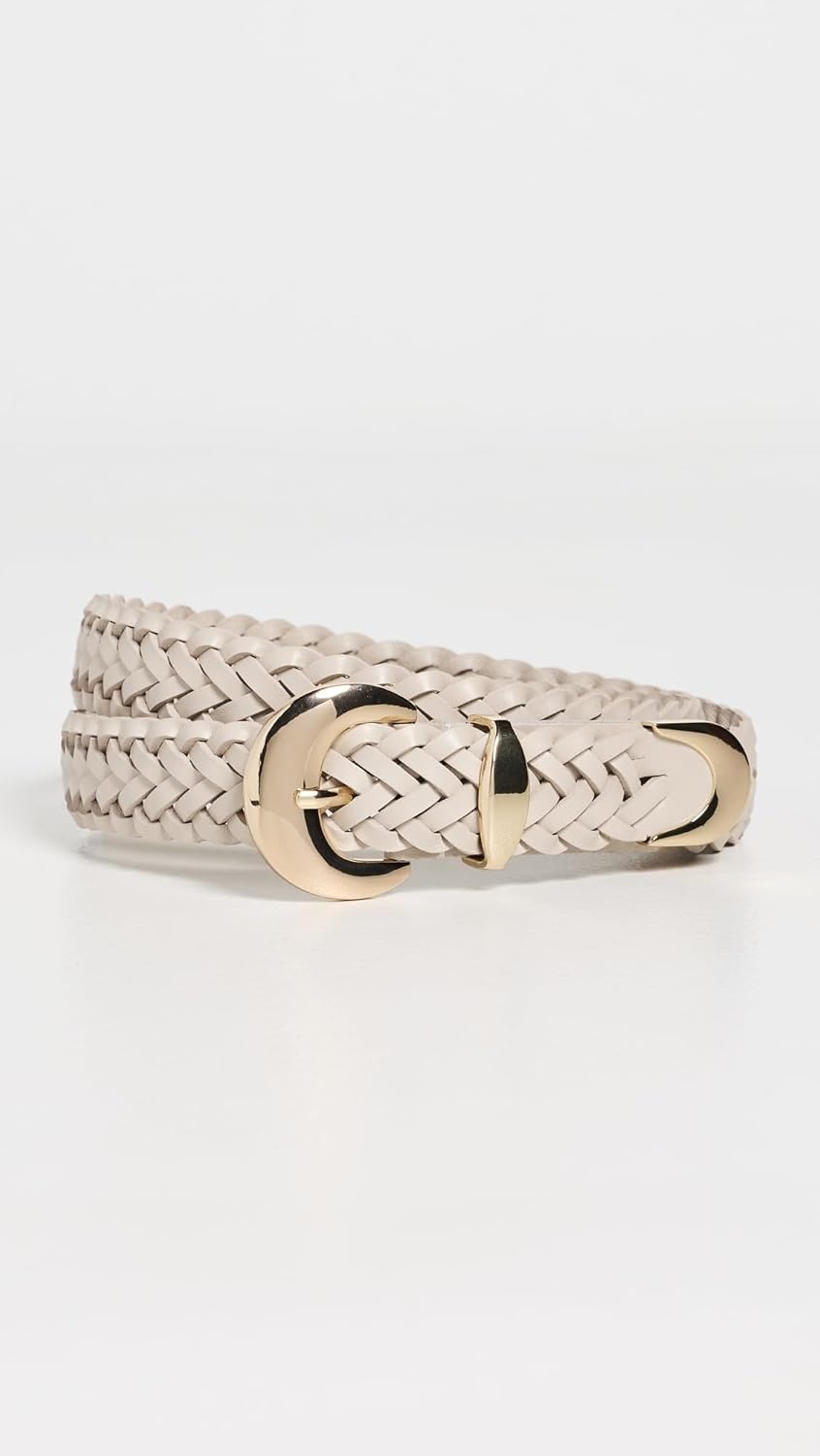image:imageMadewell Womens Lucie Domed Buckle Belt In Woven LeatherVintage Muslin