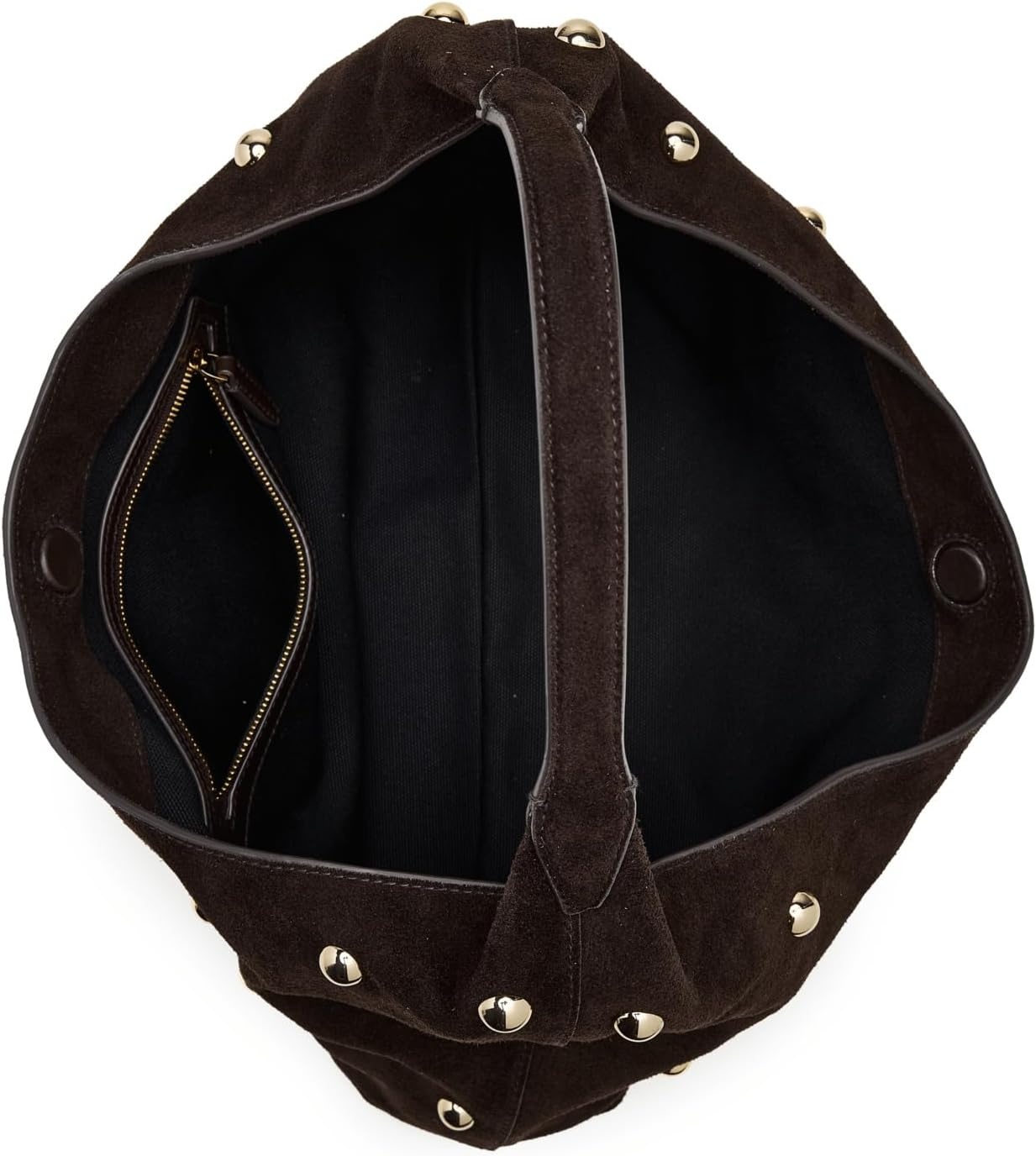image:imageMadewell Womens The Mylie Shoulder Bag in Studded SuedeDark Carob