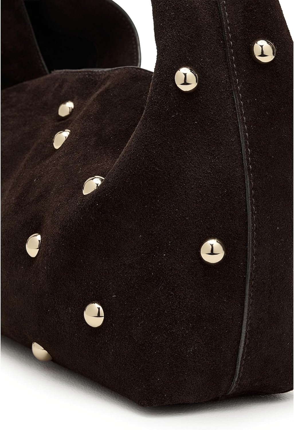 image:imageMadewell Womens The Mylie Shoulder Bag in Studded SuedeDark Carob