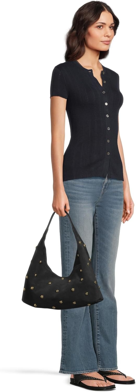 image:imageMadewell Womens The Mylie Shoulder Bag in Studded SuedeJuniper Berry