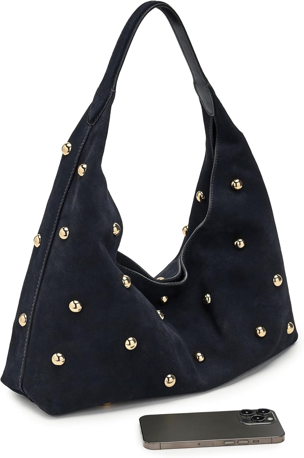 image:imageMadewell Womens The Mylie Shoulder Bag in Studded SuedeJuniper Berry
