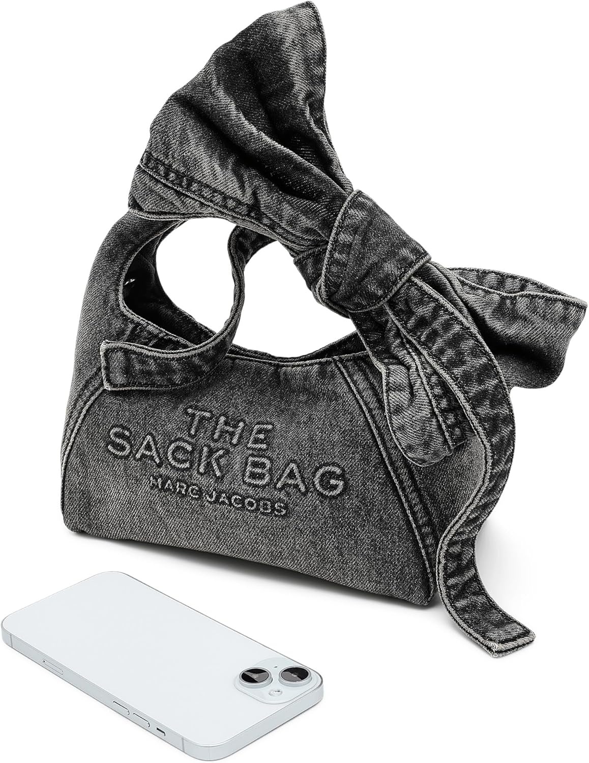 image:imageMarc Jacobs Womens The Bow Denim Mini Sack BagBlack Wash