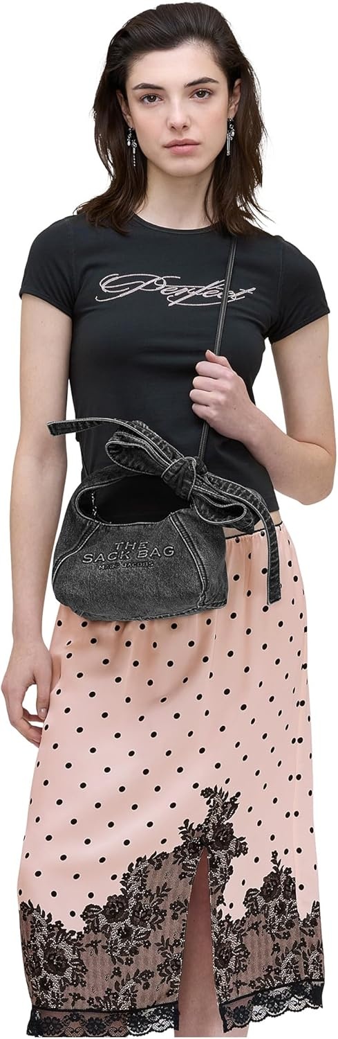image:imageMarc Jacobs Womens The Bow Denim Mini Sack BagBlack Wash