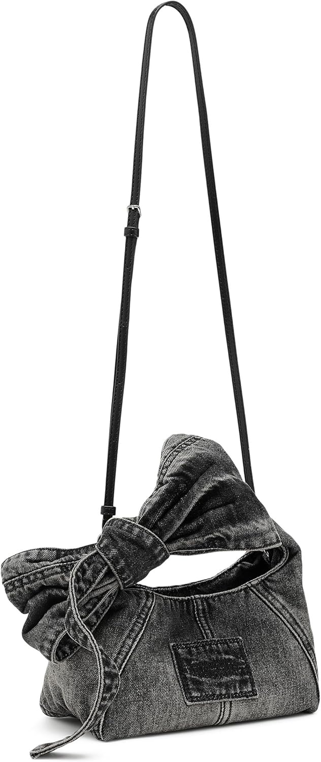image:imageMarc Jacobs Womens The Bow Denim Mini Sack BagBlack Wash