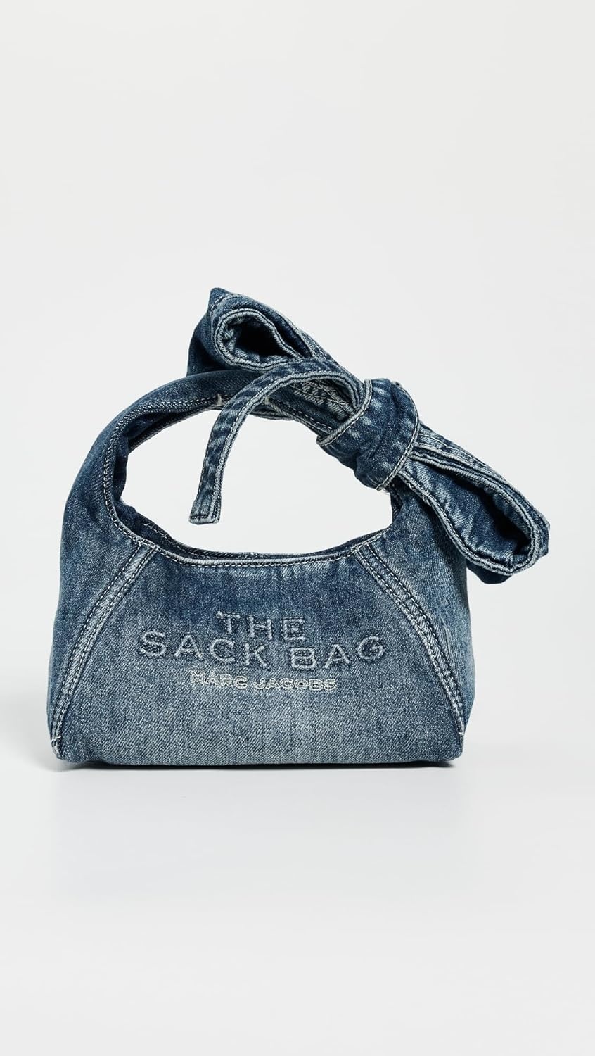 image:imageMarc Jacobs Womens The Bow Denim Mini Sack BagMedium Wash Indigo