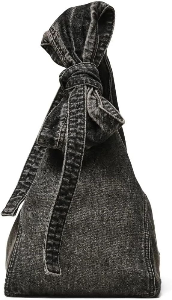 image:imageMarc Jacobs Womens The Bow Denim Sack BagBlack Wash