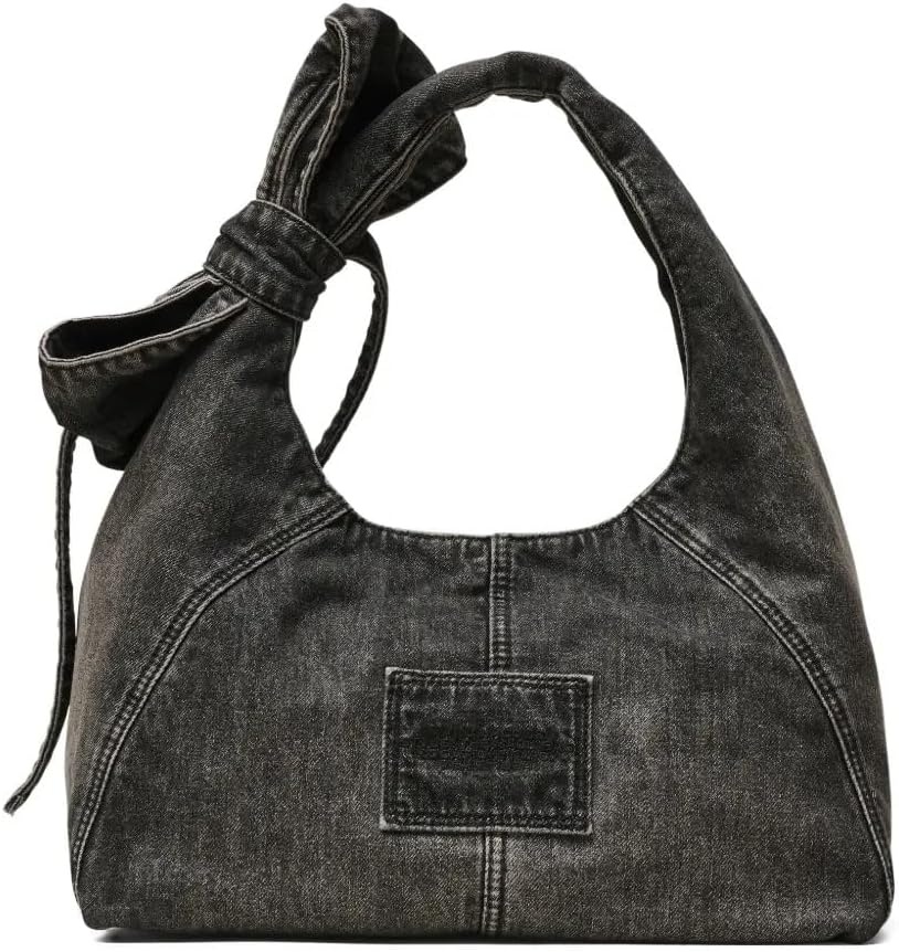 image:imageMarc Jacobs Womens The Bow Denim Sack BagBlack Wash