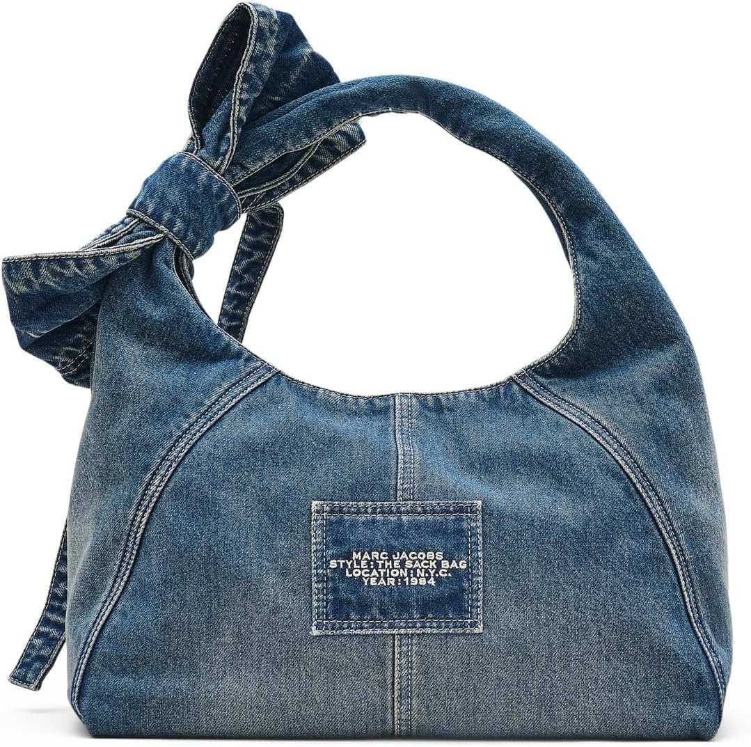 image:imageMarc Jacobs Womens The Bow Denim Sack BagMedium Wash Indigo