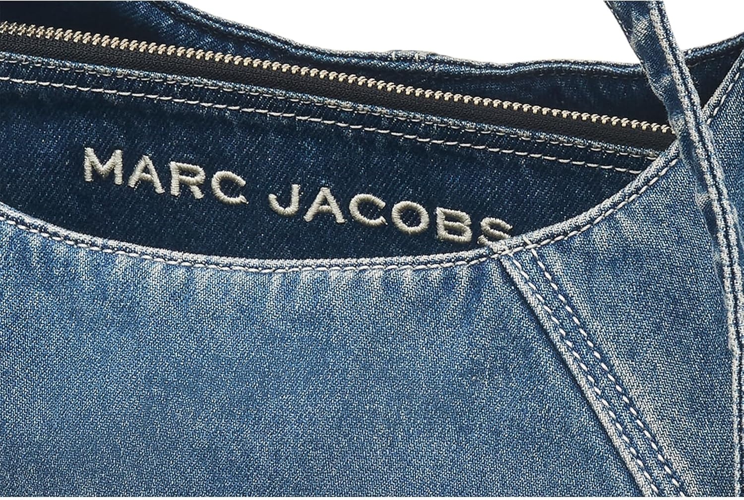 image:imageMarc Jacobs Womens The Bow Denim Sack BagMedium Wash Indigo