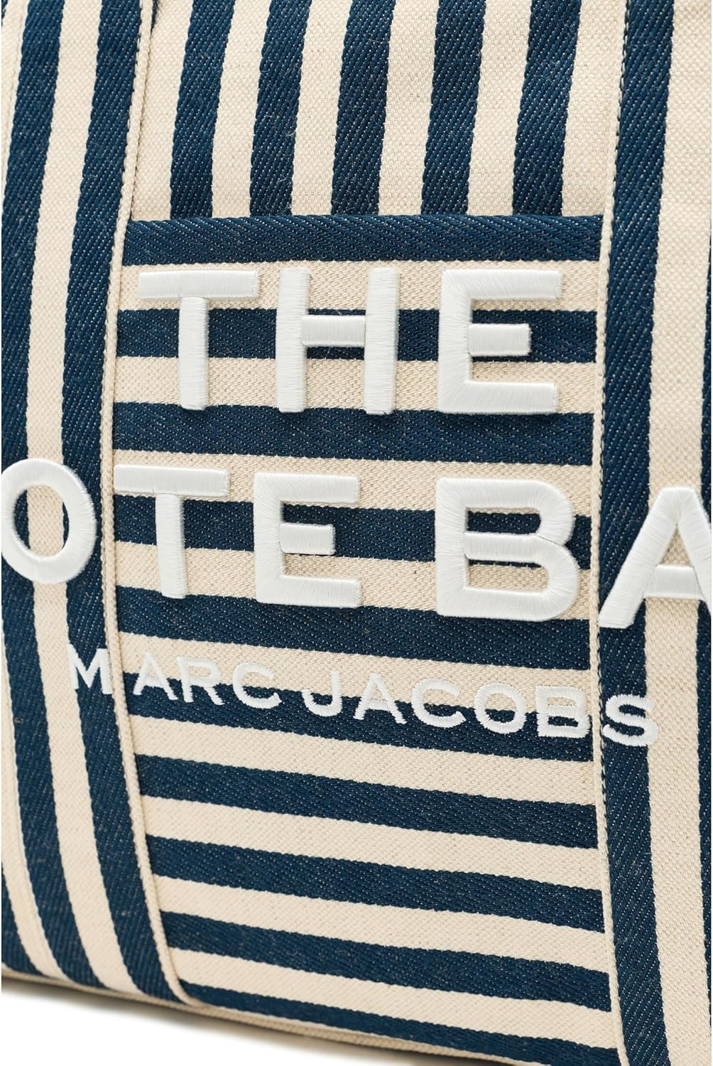 image:imageMarc Jacobs Womens The Stripe Canvas Large Tote BagBlue Sea Multi