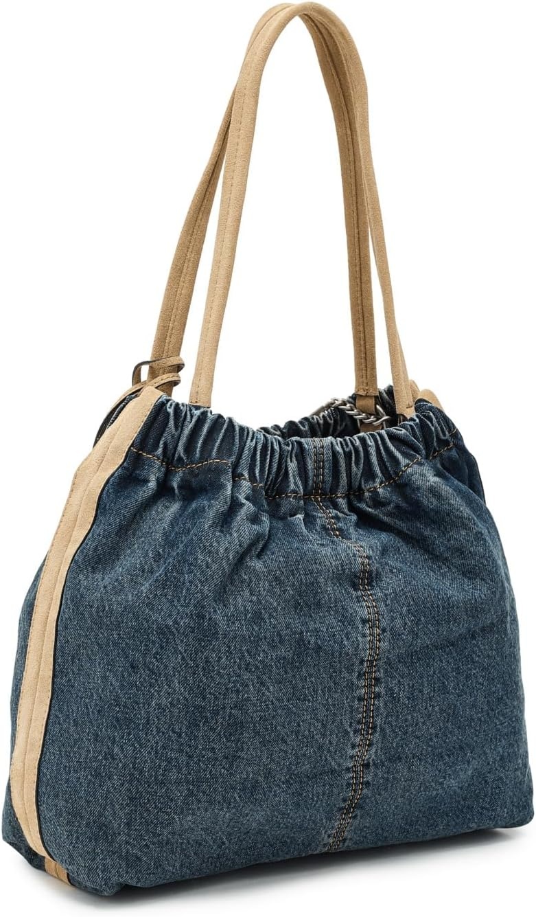 image:imageMarc Jacobs Womens The Suede Cristina ToteDark Wash Indigo