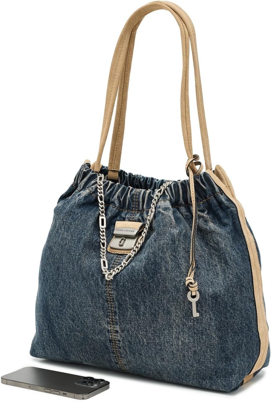 image:imageMarc Jacobs Womens The Suede Cristina ToteDark Wash Indigo