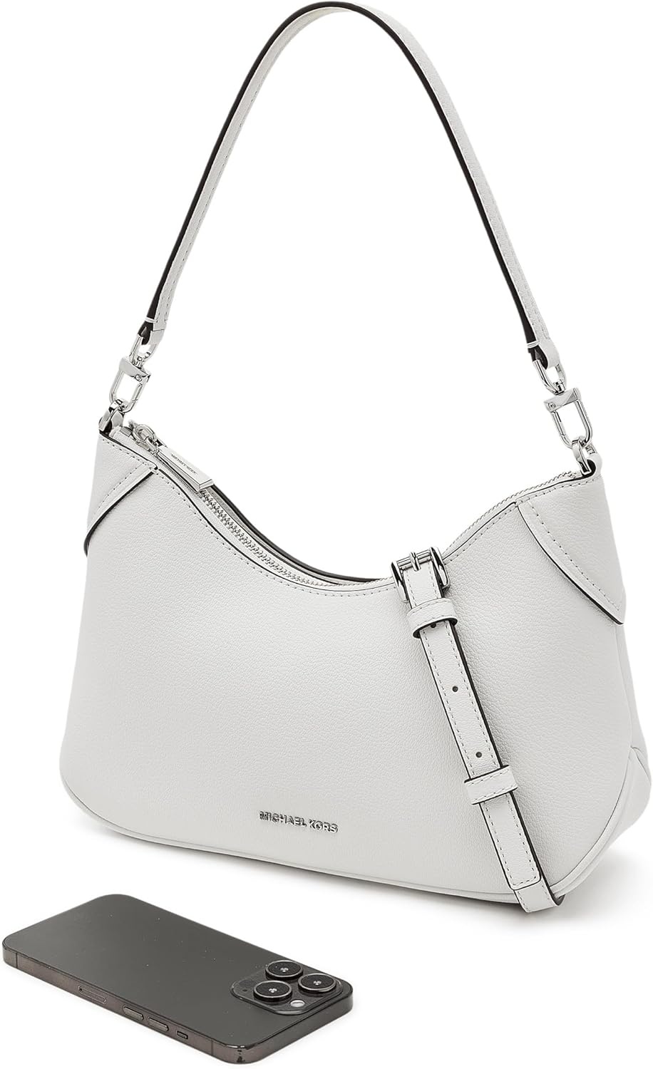 image:imageMichael Kors Womens Jet Set Medium Conv Pouchette XbodyOptic White