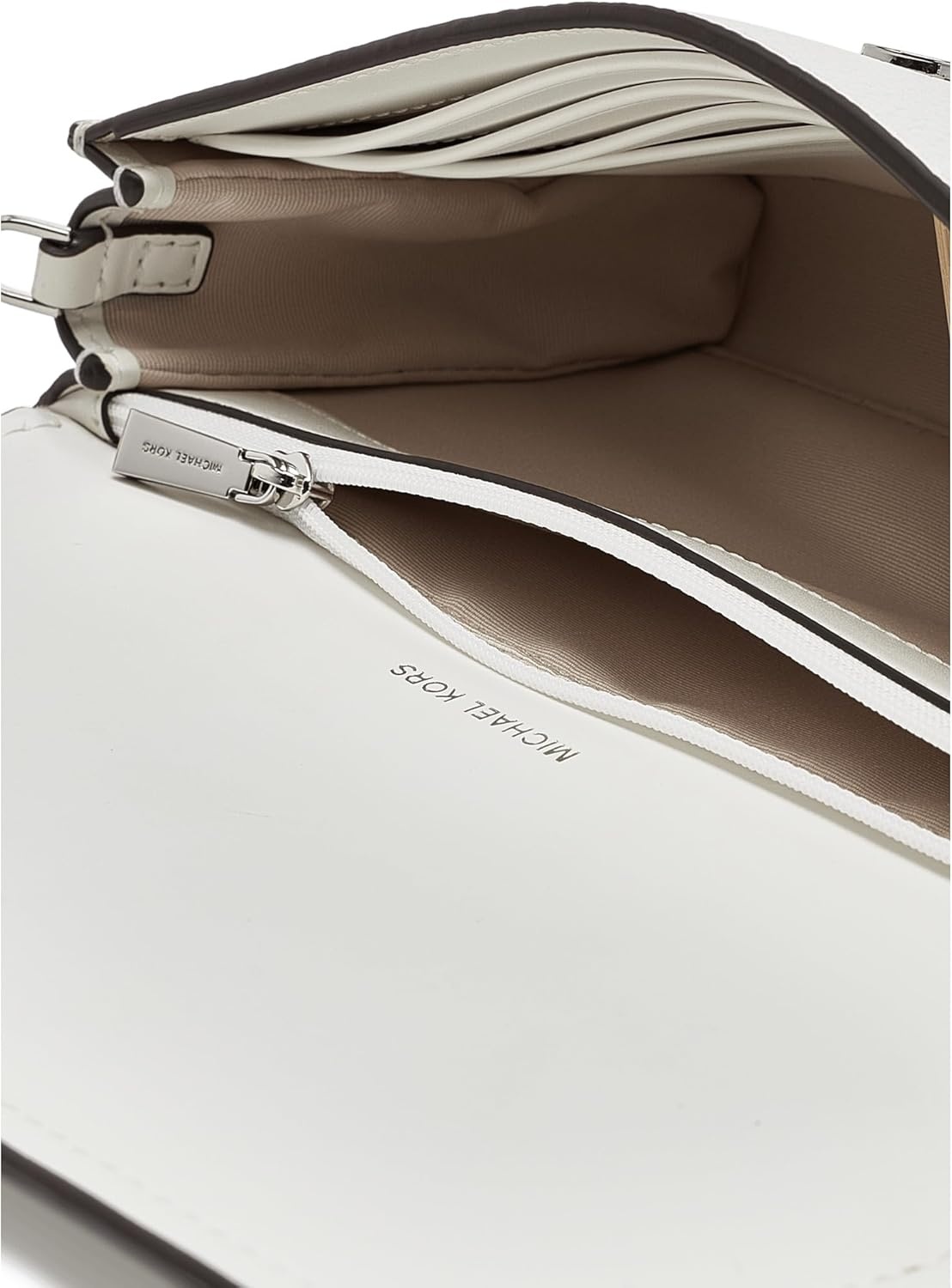 image:imageMichael Kors Womens Jet Set Small East West Phone CrossbodyOptic White