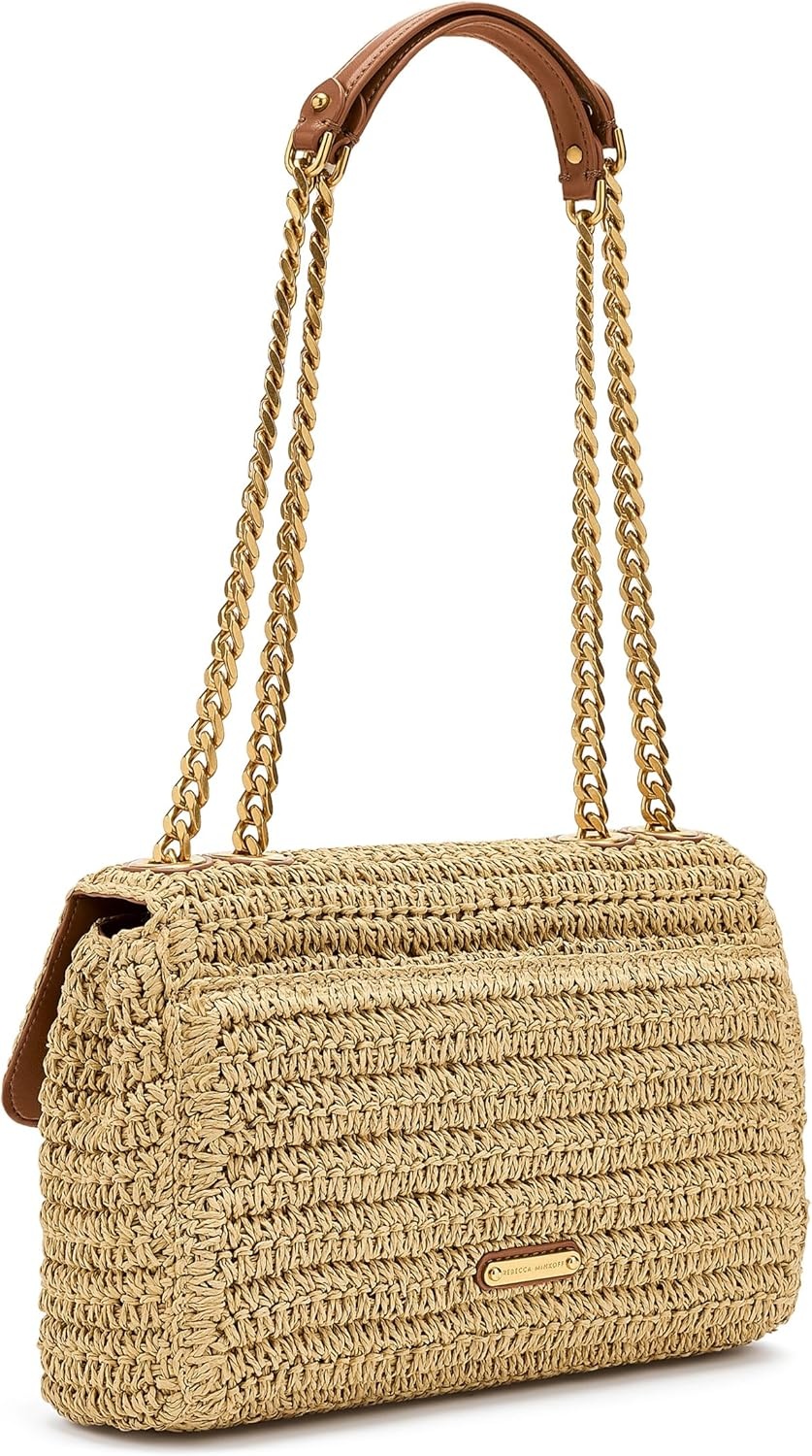 image:imageRebecca Minkoff Edie Medium Crossbody Bag for Women NaturalTawny