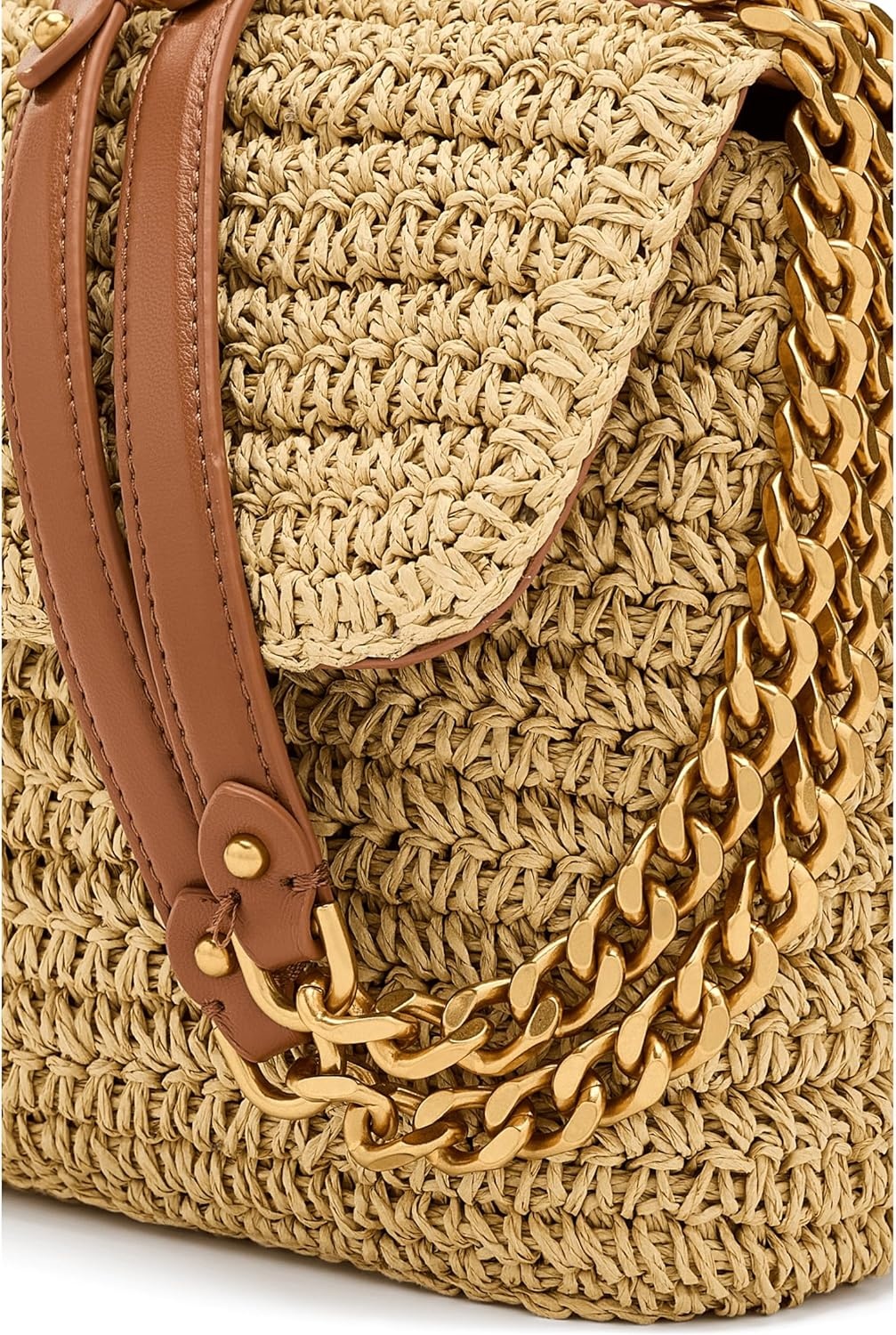 image:imageRebecca Minkoff Edie Medium Crossbody Bag for Women NaturalTawny