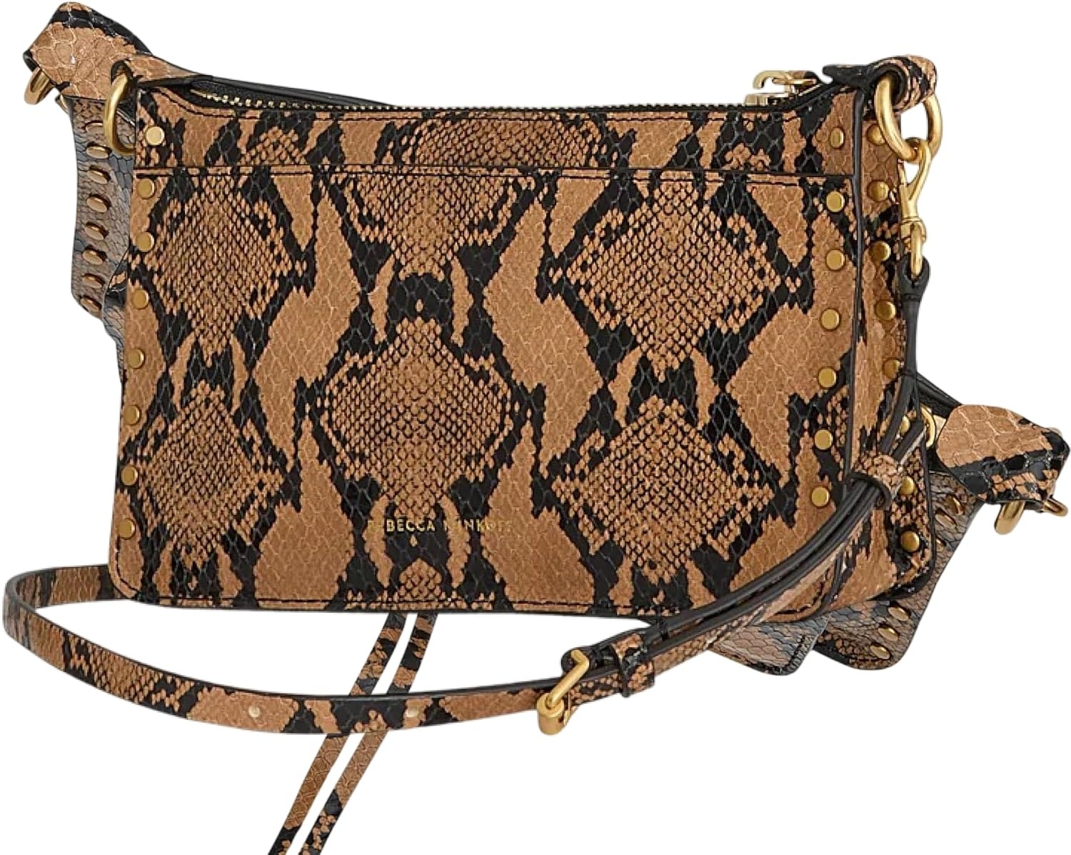 image:imageRebecca Minkoff Womens Darren Mini Top Zip XbodyOro Snake
