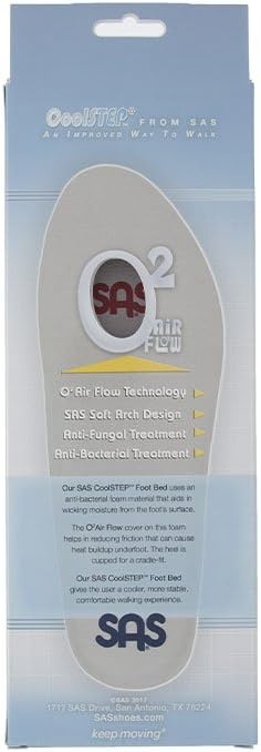 image:imageSAS Womens Cool Step 1 Comfort Footbed Replacement Insole Mist 4 Narrow Medium N MMist