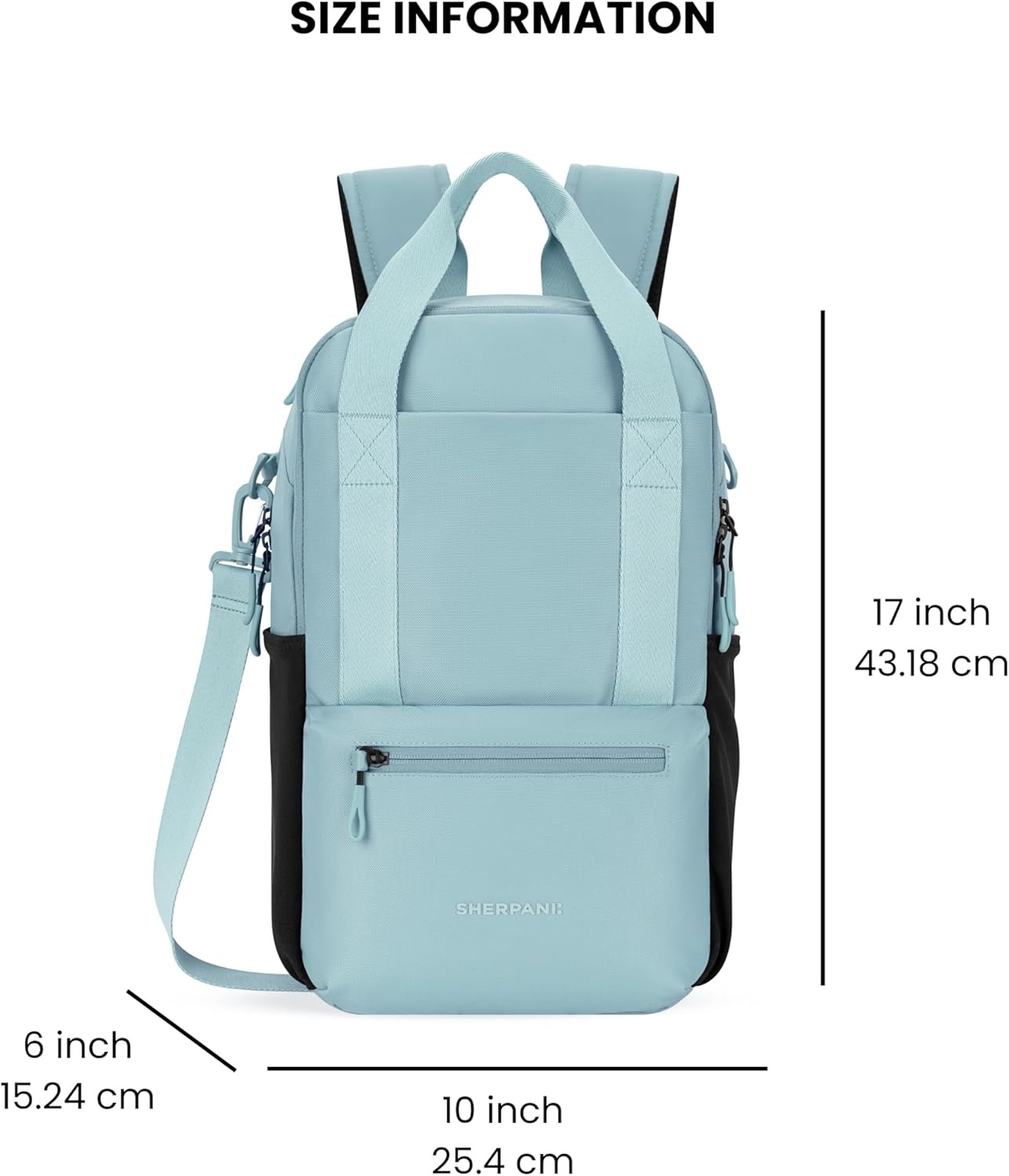 image:imageSherpani Camden Convertible Backpack 3 in 1 Tote Bag 18L Travel Backpack Crossbody Bag for Women Cross Body Purse Travel Gifts RFID Protection Fits 13 Laptop Con LecheSurf