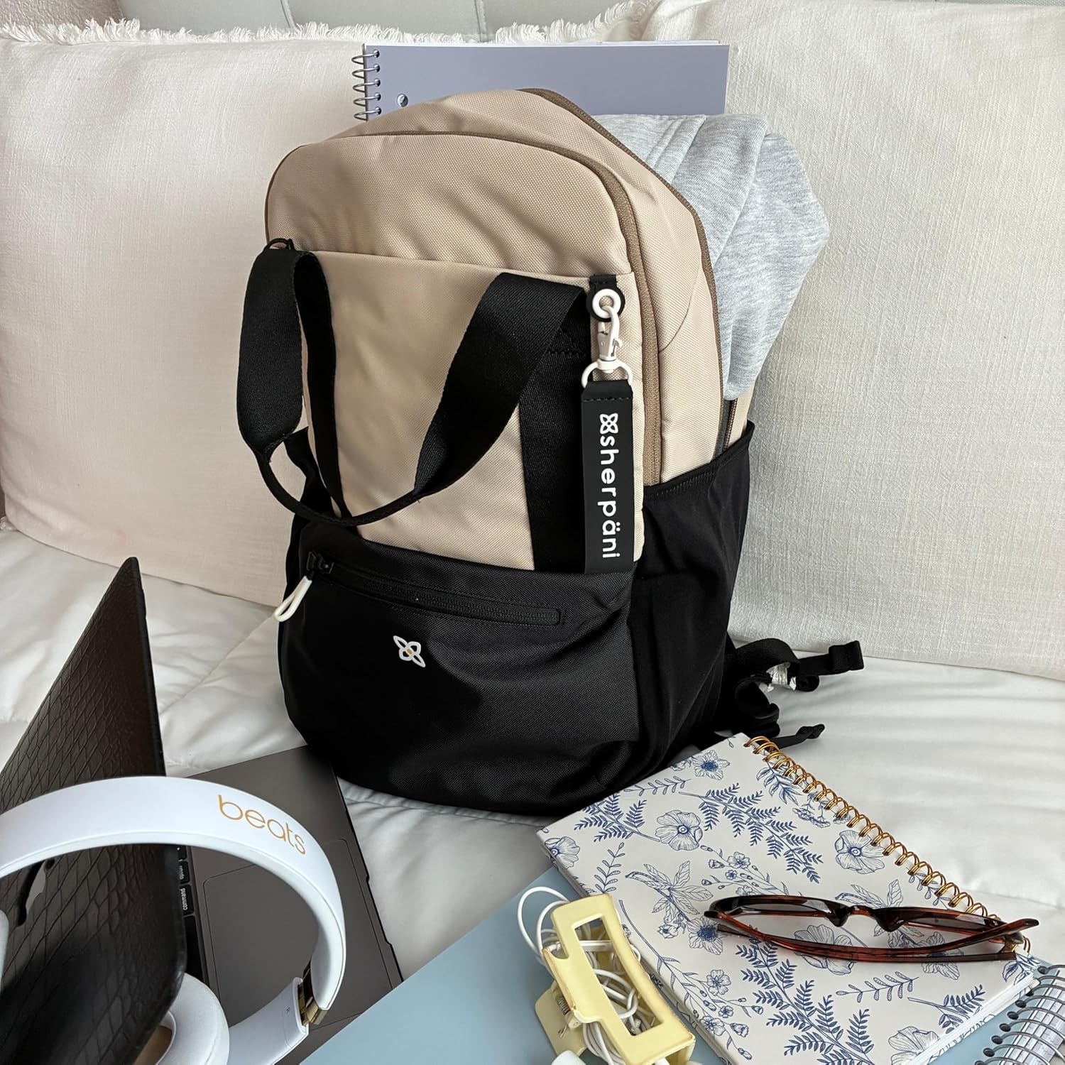 image:imageSherpani Camden Convertible Backpack 3 in 1 Tote Bag 18L Travel Backpack Crossbody Bag for Women Cross Body Purse Travel Gifts RFID Protection Fits 13 Laptop Con LecheCon Leche