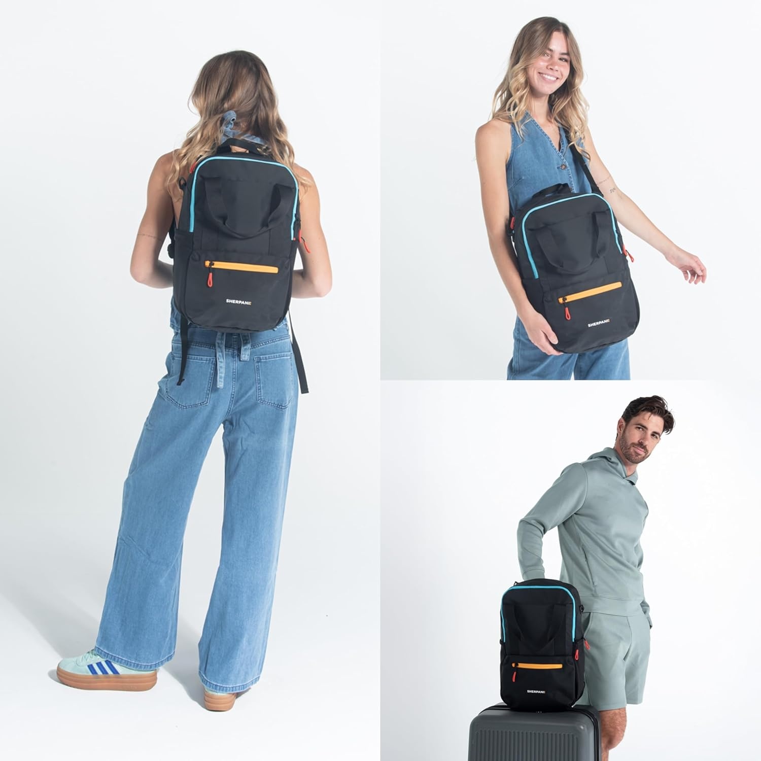 image:imageSherpani Camden Convertible Backpack 3 in 1 Tote Bag 18L Travel Backpack Crossbody Bag for Women Cross Body Purse Travel Gifts RFID Protection Fits 13 Laptop Con LecheChromatic