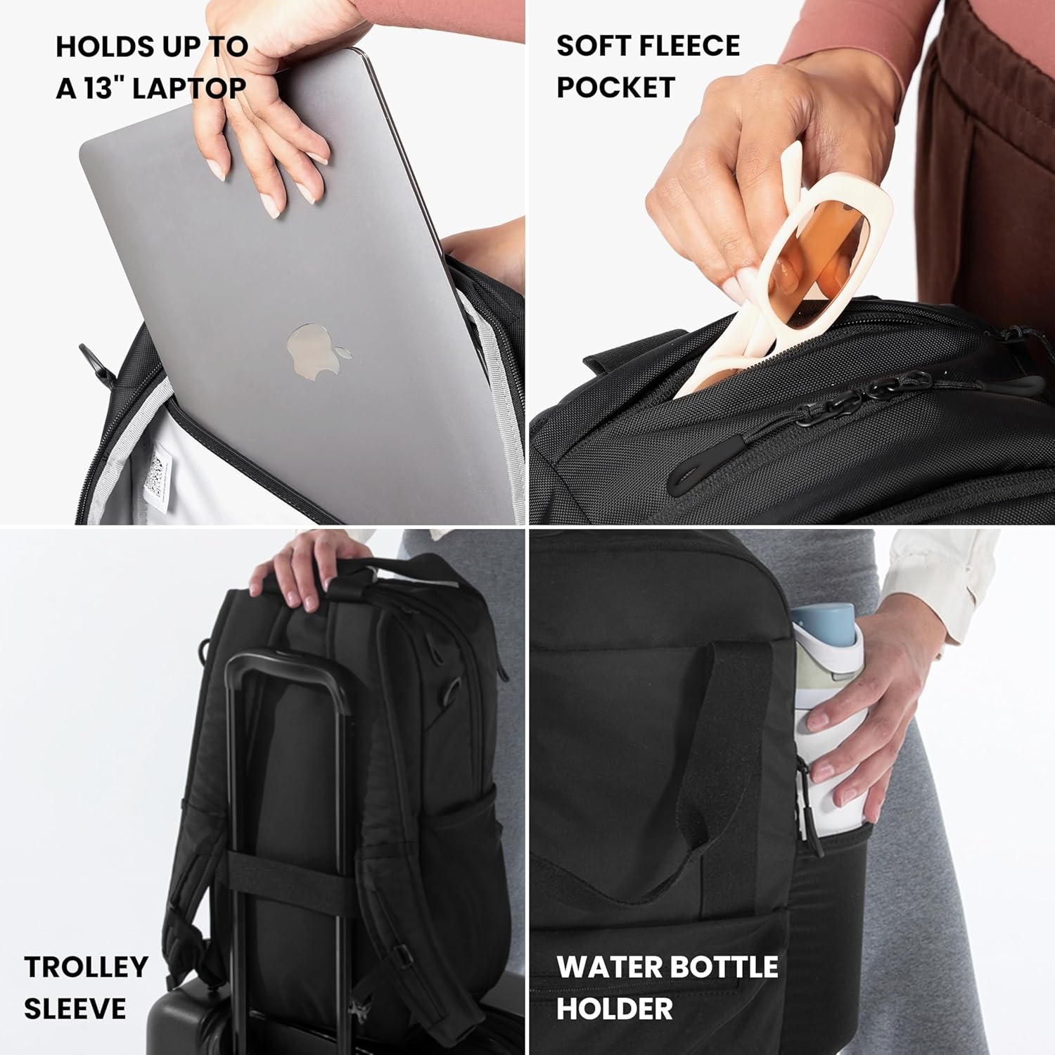 image:imageSherpani Camden Convertible Backpack 3 in 1 Tote Bag 18L Travel Backpack Crossbody Bag for Women Cross Body Purse Travel Gifts RFID Protection Fits 13 Laptop Con LecheChromatic