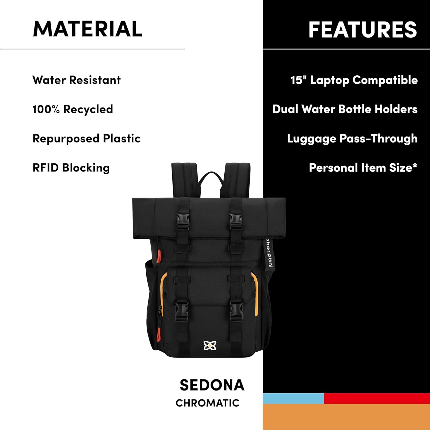image:imageSherpani Getaway Casual Daypack Backpacks Laptop Backpack 22L Travel Backpack for Women Travel Gift Fits 15 Laptop RFID Protection AlchemyChromatic Heritage