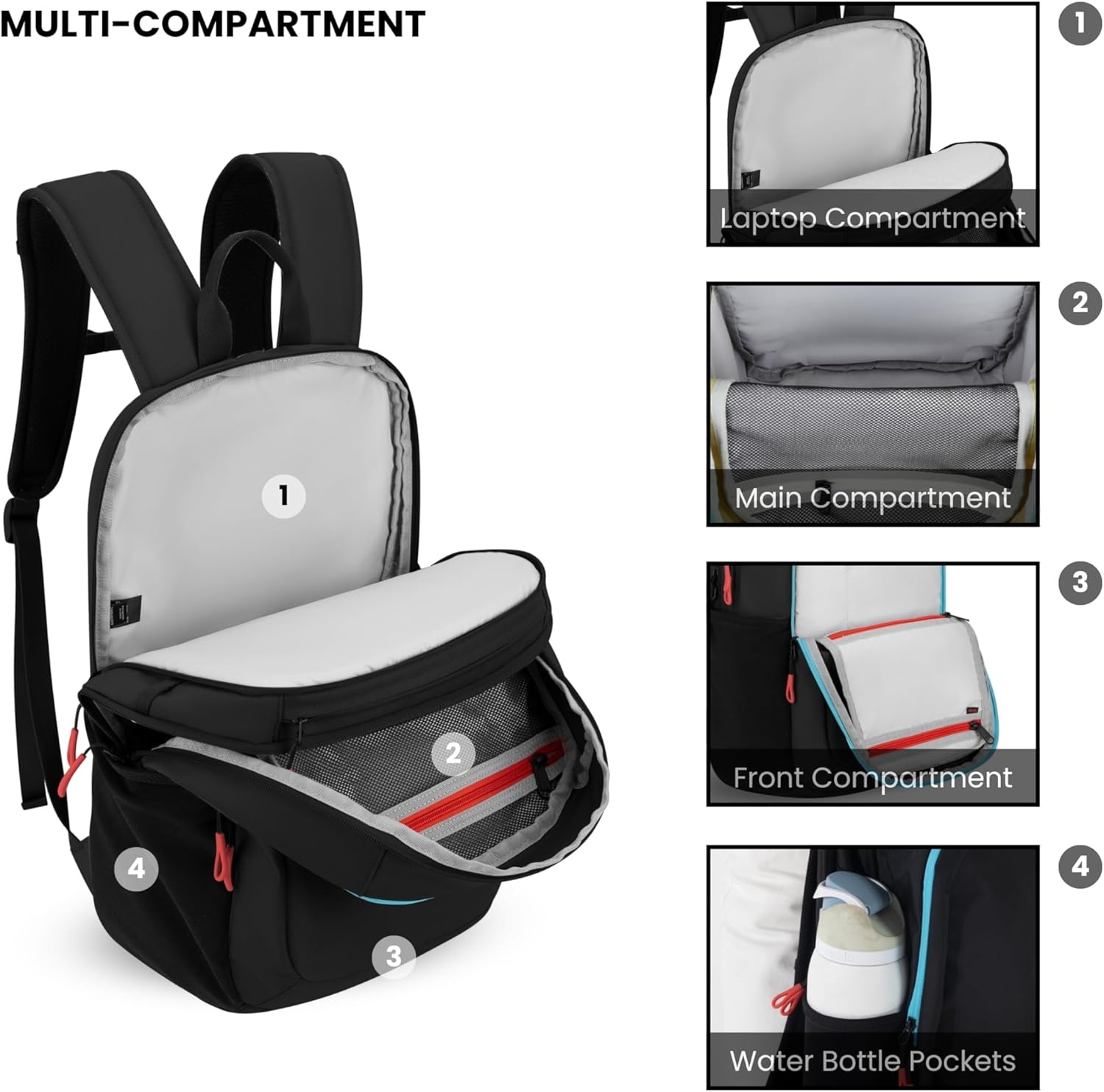 image:imageSherpani Getaway Casual Daypack Backpacks Laptop Backpack 22L Travel Backpack for Women Travel Gift Fits 15 Laptop RFID Protection AlchemyChromatic