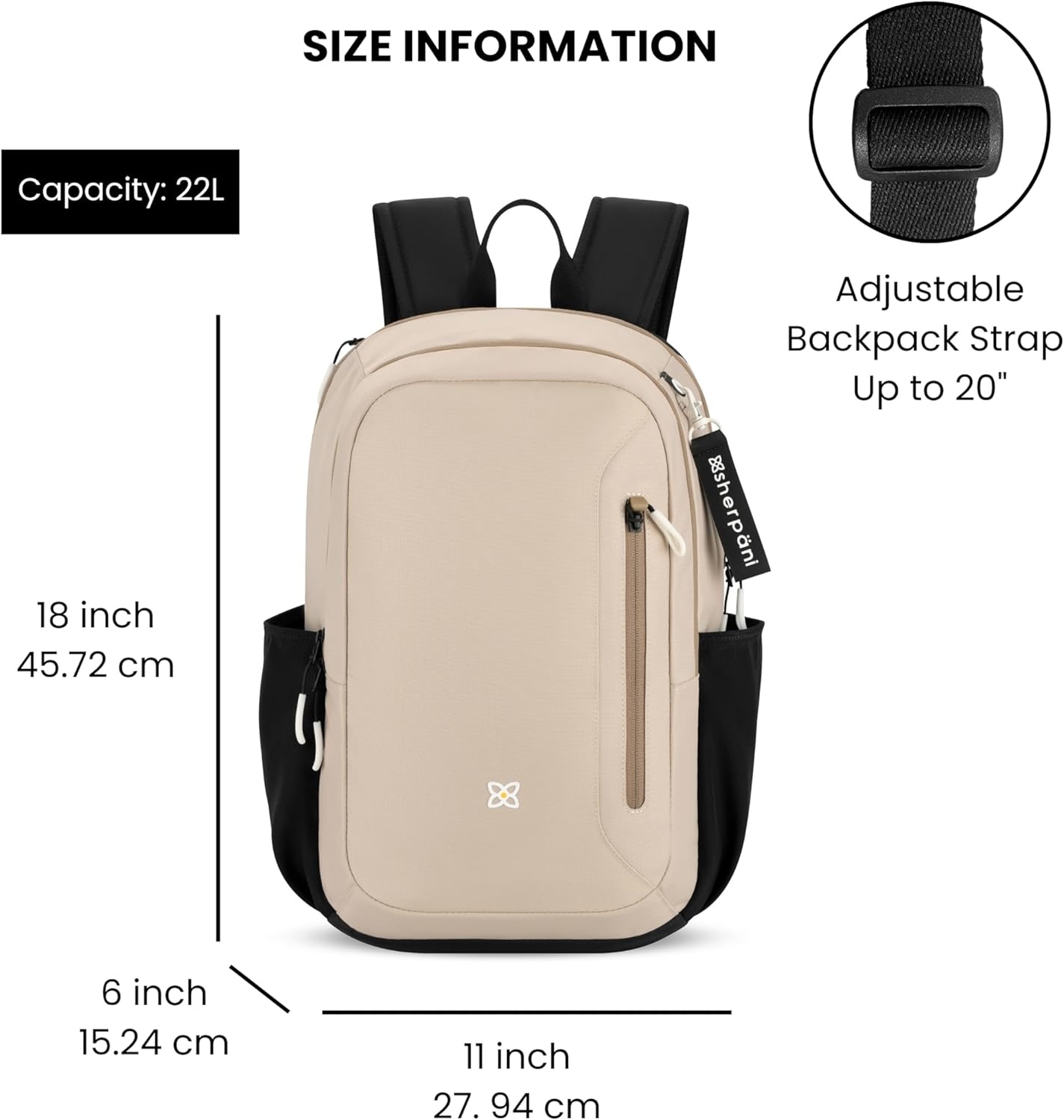 image:imageSherpani Getaway Casual Daypack Backpacks Laptop Backpack 22L Travel Backpack for Women Travel Gift Fits 15 Laptop RFID Protection AlchemyCon Leche