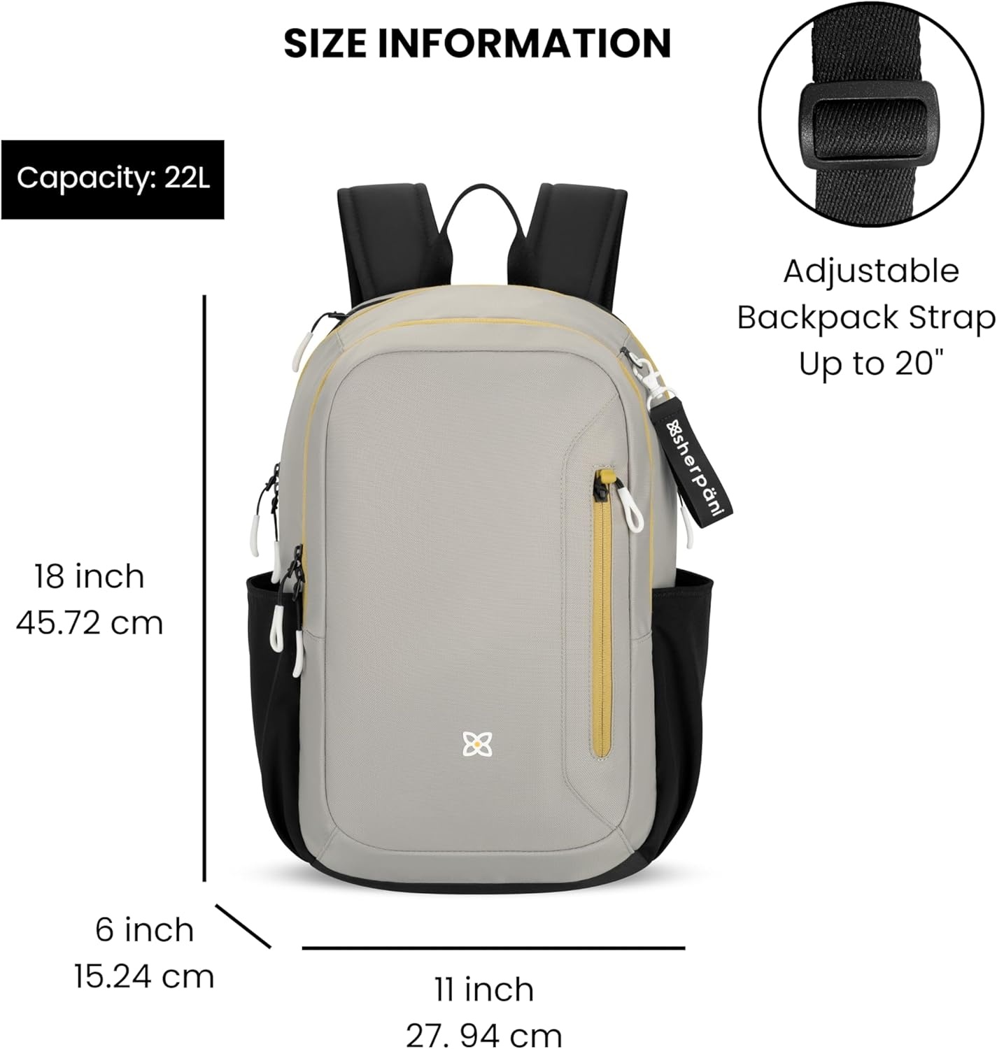 image:imageSherpani Getaway Casual Daypack Backpacks Laptop Backpack 22L Travel Backpack for Women Travel Gift Fits 15 Laptop RFID Protection AlchemyWasabi Stone