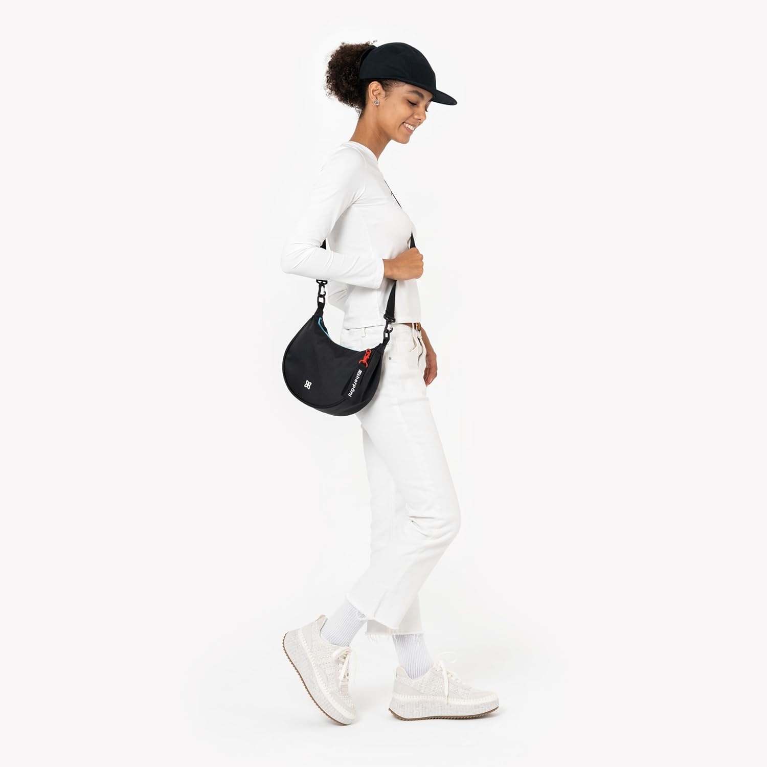 image:imageSherpani Mina Medium Nylon Crescent Bag Lightweight Half Moon Crossbody Bags Fashionable Shoulder Bag Travel HandbagChromatic Heritage