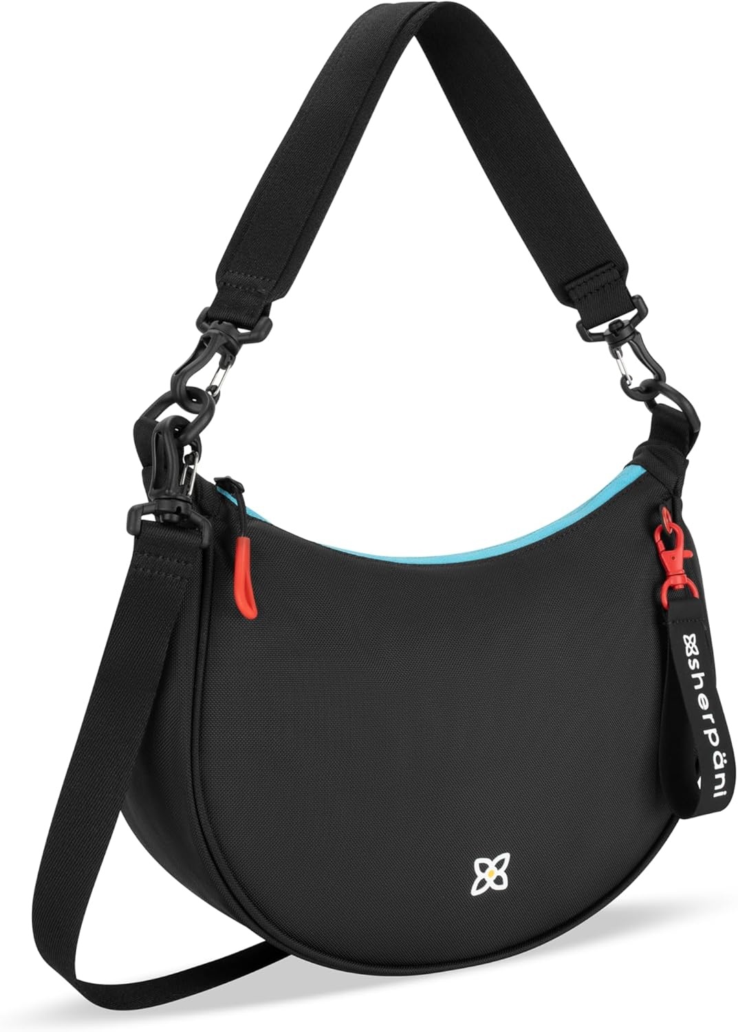 image:imageSherpani Mina Medium Nylon Crescent Bag Lightweight Half Moon Crossbody Bags Fashionable Shoulder Bag Travel HandbagChromatic Heritage