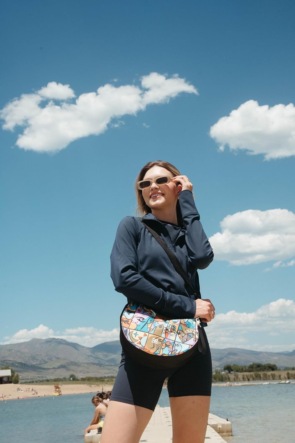 image:imageSherpani Mina Medium Nylon Crescent Bag Lightweight Half Moon Crossbody Bags Fashionable Shoulder Bag Travel HandbagCloud9